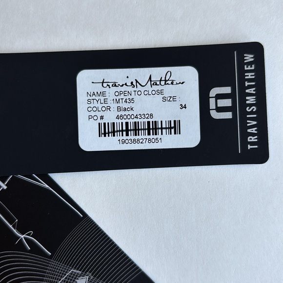 Travis Mathew Open To Close Stretch Golf Black Chino Performance Pants Mens 34 - Picture 4 of 16